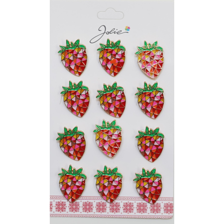 Martisoare - Set 12 Brose Martisor Capsuna in Mozaic