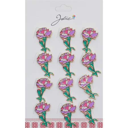 Martisoare - Set 12 Brose Martisor Garoafa Roz