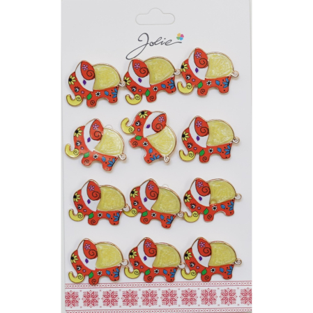 Martisoare - Set 12 Brose Martisor pentru Copii Elefant cu Model