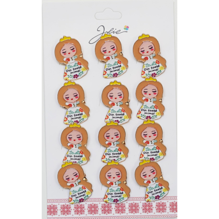 Martisoare - Set 12 Brose Martisor pentru Copii Fetita Din Toata Inima