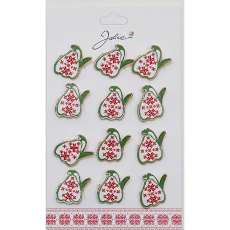 Martisoare - Set 12 Brose Martisor pentru Copii Ghiocel cu Motiv Traditional