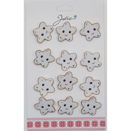 Martisoare - Set 12 Brose Martisor pentru Copii Stea care Zambeste