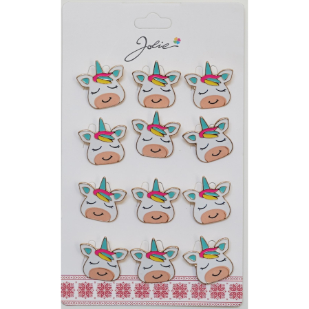 Martisoare - Set 12 Brose Martisor pentru Copii Unicorn cu Ochii Inchisi