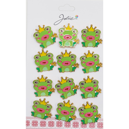 Martisoare - Set 12 Brose Martisor Primavara Broscuta cu Coronita