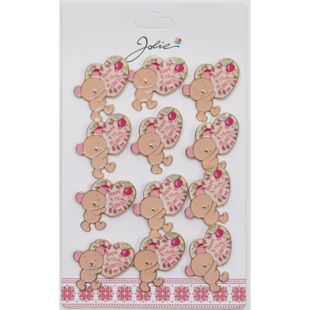 Martisoare - Set 12 Brose Martisor Primavara cu Mesaj Mami Te Iubesc