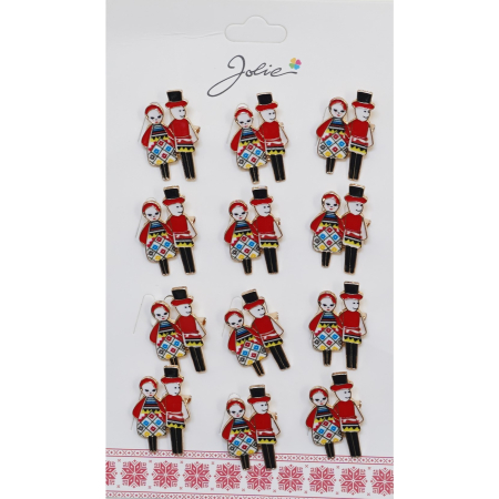 Martisoare - Set 12 Brose Martisor Primavara Cuplu Traditional