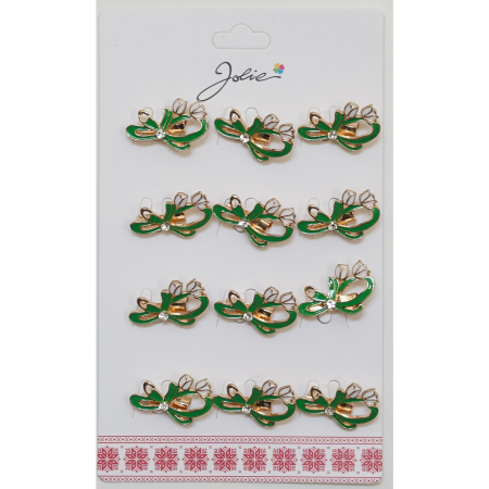 Martisoare - Set 12 Brose Martisor Primavara Ghiocel cu Piatra