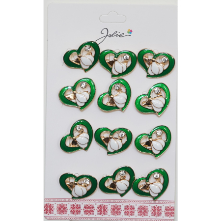 Martisoare - Set 12 Brose Martisor Primavara Ghiocel in Inima