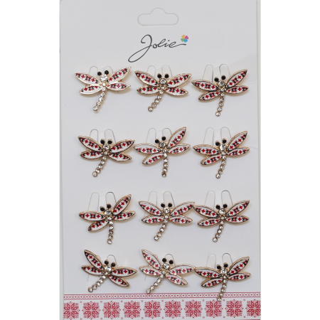 Martisoare - Set 12 Brose Martisor Primavara Libelula Traditional si Pietre