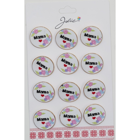 Martisoare - Set 12 Brose Martisor Primavara Mama cu Inima