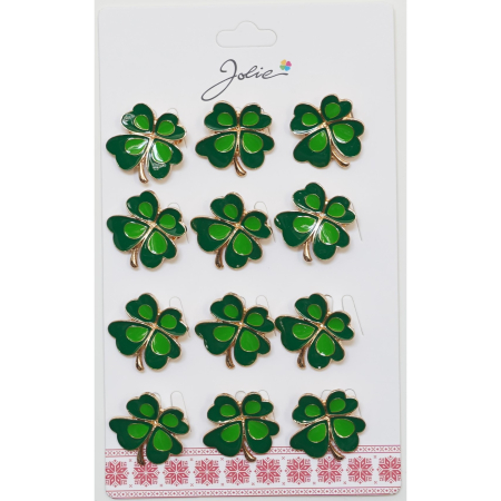 Martisoare - Set 12 Brose Martisor Primavara Trifoi Verde