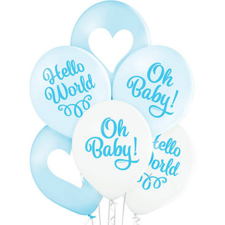 Baloane - Set 6 baloane latex Oh baby boy 30cm