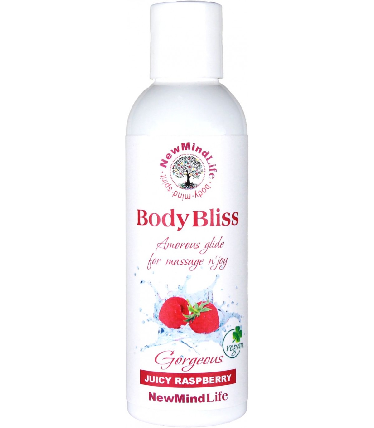 Produse <Sex toy<Body care<Lenjerie intima - BODY BLISS RASPBERRY MASSAGE LUBRICANT 100 ML