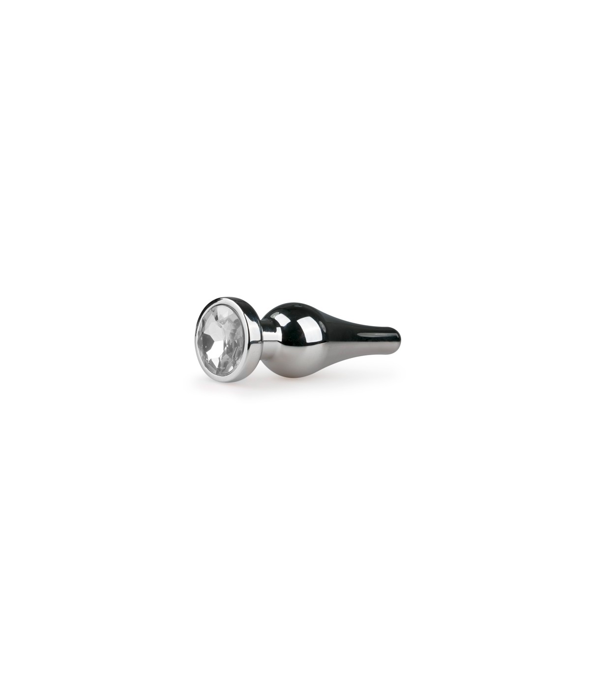 Produse <Sex toy<Body care<Lenjerie intima - N4 METAL PLUG WITH SILVER TRANSPARENT STONE