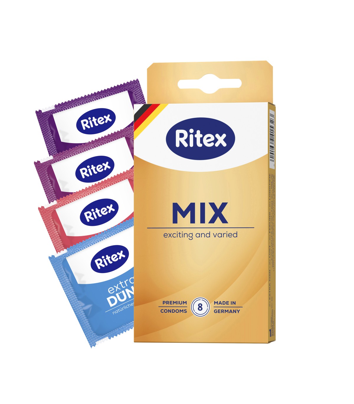 Produse <Sex toy<Body care<Lenjerie intima - RITEX CONDOMS MIX 8 UNITS
