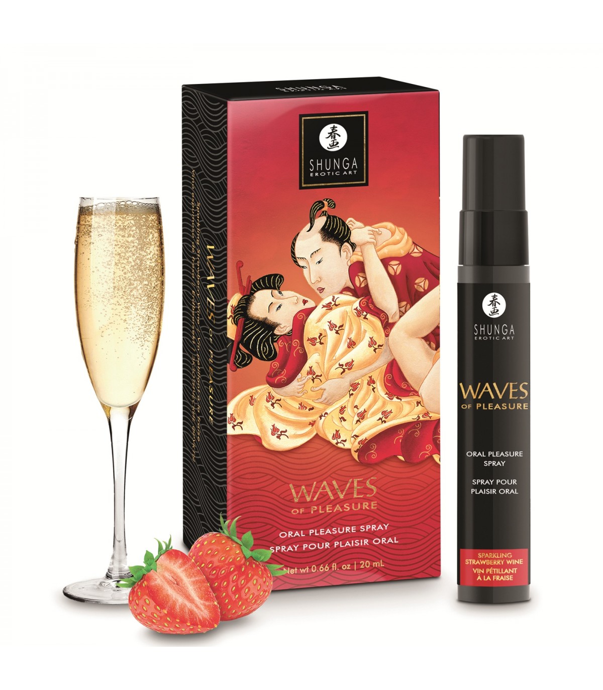SHUNGA ORAL SPRAY WAVES PLEASURE 20 ML STRAWBERRIES CHAMPAGNE [1]