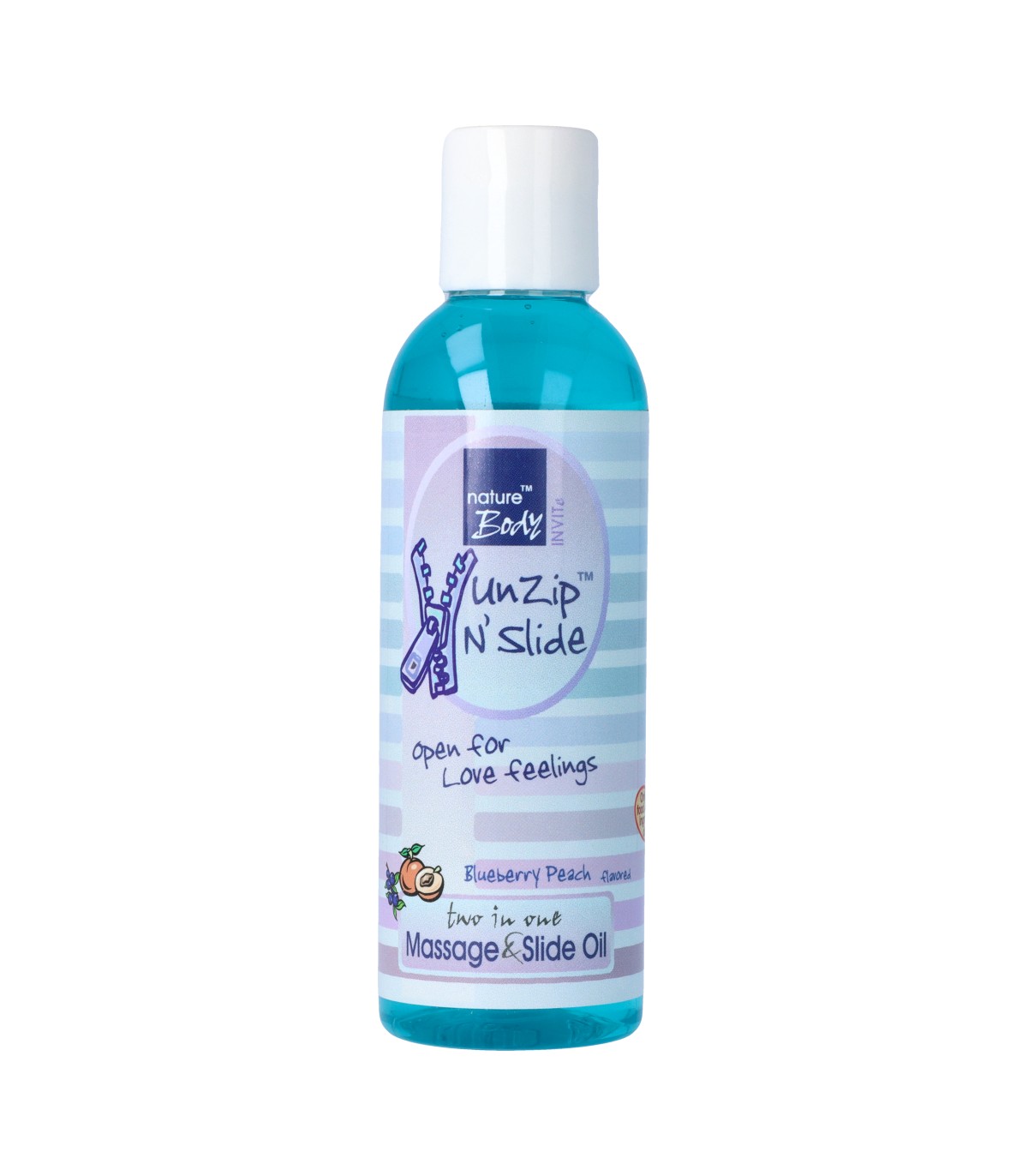 Produse <Sex toy<Body care<Lenjerie intima - UNZIP BLUEBERRY/PEACH 100ML