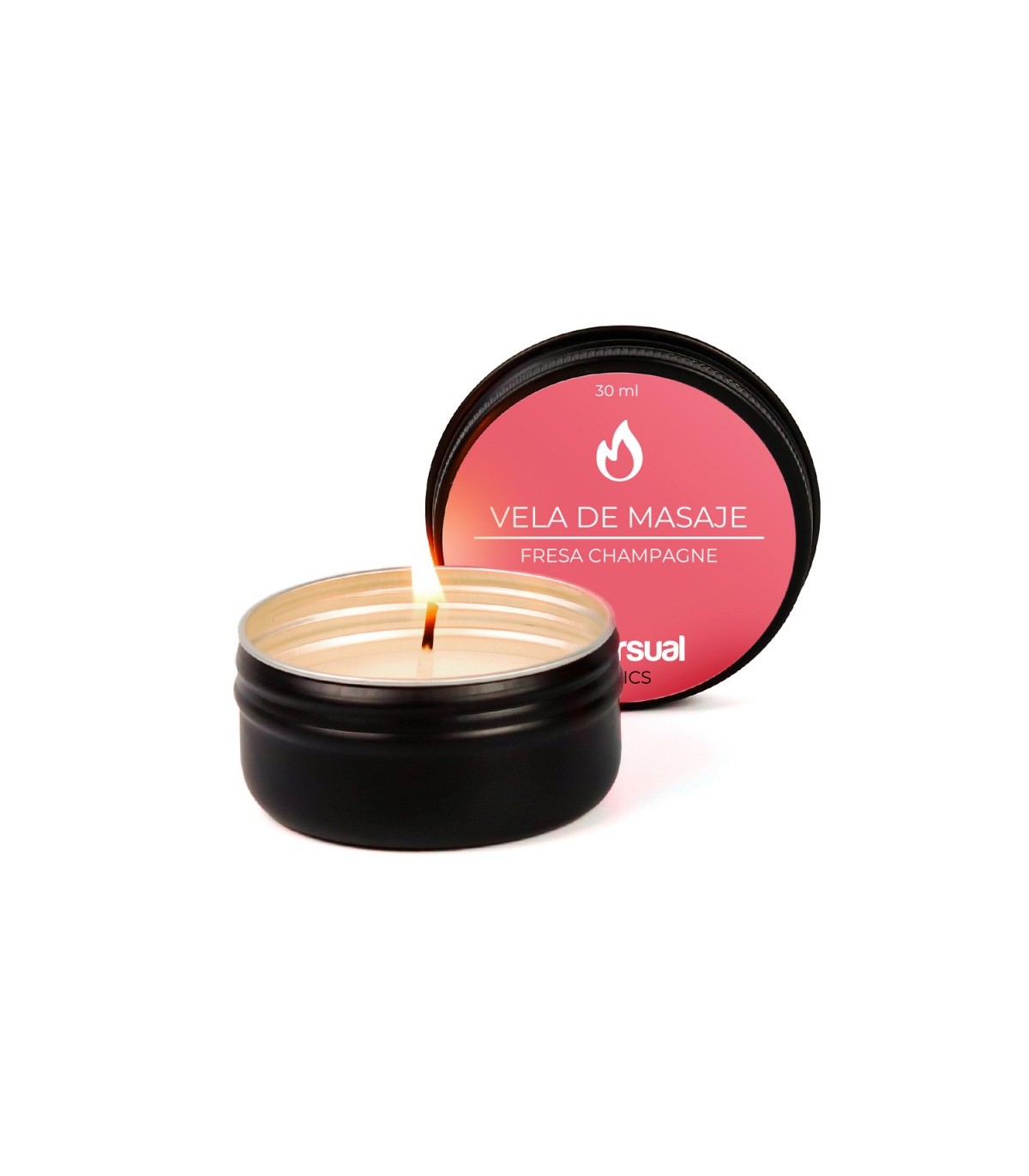 Produse <Sex toy<Body care<Lenjerie intima - STRAWBERRY AND CHAMPAGNE MASSAGE CANDLE 30 ML