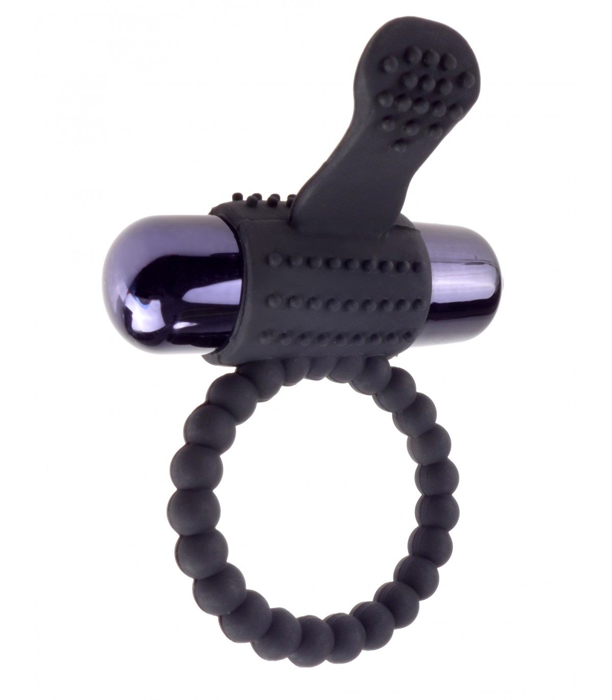Produse <Sex toy<Body care<Lenjerie intima - VIBRATING SILICONE SUPER RING BLACK
