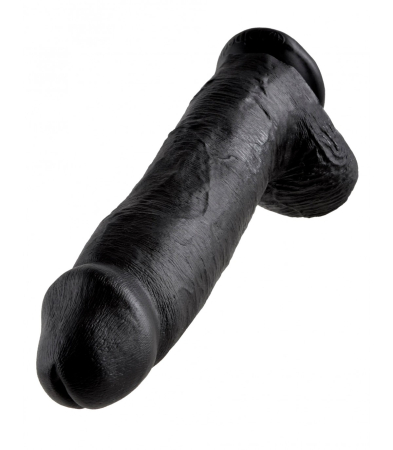 Produse<Sex toy - 12 COCK WITH BALLS BLACK"