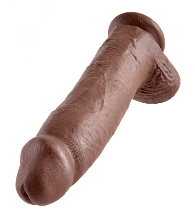 Produse<Sex toy - 12 COCK WITH BALLS BROWN"