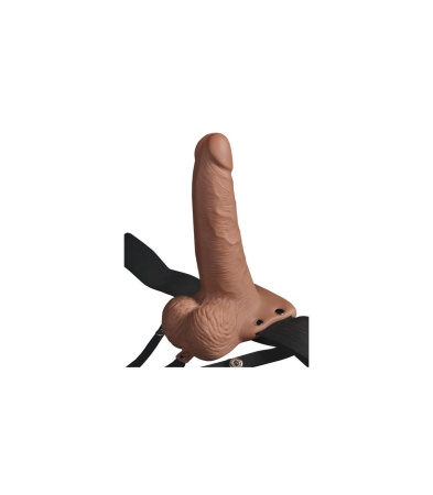 Produse<Lenjerie intima - 6 HOLLOW RECHARGEABLE STRAP-ON WITH BALLS TAN"