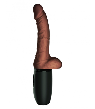 Produse <Sex toy<Body care<Lenjerie intima - 7.5 THRUSTING COCK WITH BALLS BROWN"