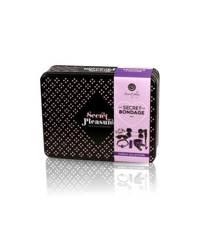 Produse<Sex toy - 8 PIECES BONDAGE KIT -PURPLE & BLACK