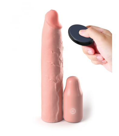 Produse <Sex toy<Body care<Lenjerie intima - 9 SLEEVE VIBRATING 3" PLUG W/REMOTE LIGHT"