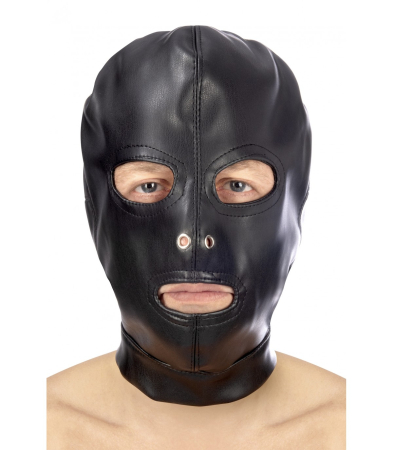 Produse<Sex toy - ADJUSTABLE BLACK HOOD WITH MOUTH AND EYE OPENING