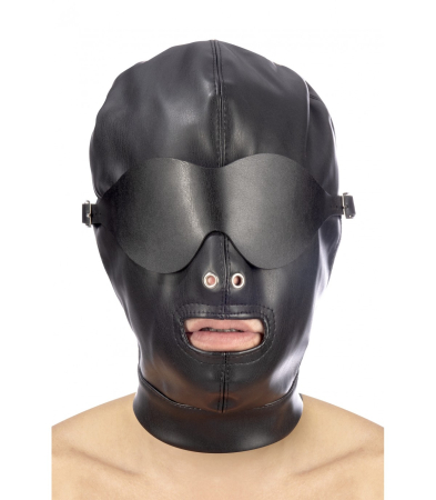 Produse<Sex toy - ADJUSTABLE BLACK HOOD WITH MOUTH OPENING