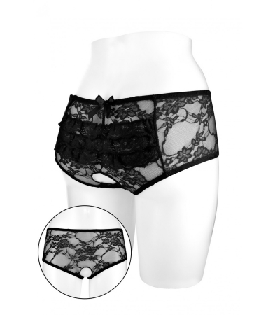 Produse<Sex toy - AMANDA OPEN BLACK SHORTS ONE SIZE