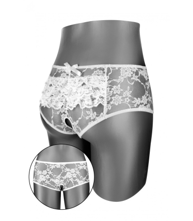 Produse<Sex toy - AMANDA OPEN WHITE SHORTS ONE SIZE
