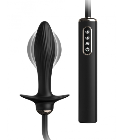 Produse <Sex toy<Body care<Lenjerie intima - AUTO-THROB INFLATABLE VIBRATING PLUG BLACK