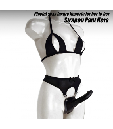 Produse - BLACK HERS STRAP-ON" PANT SET"