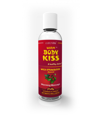Produse <Sex toy<Body care<Lenjerie intima - BODY KISS HOT STRAWBERRY 100ML