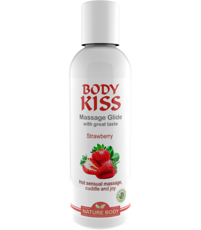 Produse <Sex toy<Body care<Lenjerie intima - BODY KISS STRAWBERRY 100 ML