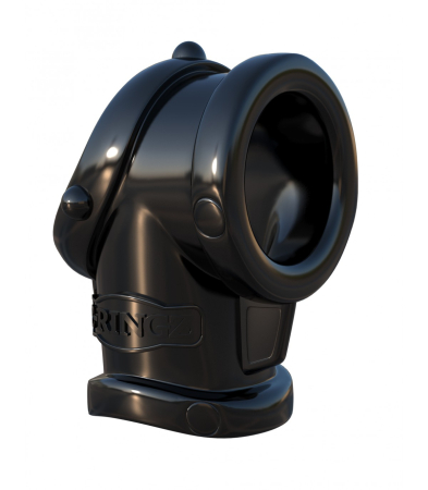 Produse <Sex toy<Body care<Lenjerie intima - COCK PIPE WITH BALL-STRETCHER BLACK