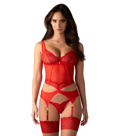 Produse <Sex toy<Body care<Lenjerie intima - CUPIDE DESIR CORSET & THONG  L/XL