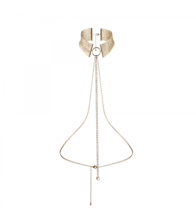 Produse <Sex toy<Body care<Lenjerie intima - DESIR MÉTALLIQUE - METALLIC MESH GOLD NECKLACE