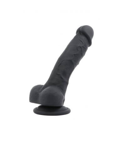 Produse<Sex toy - DUAL LAYER REALISTIC 18'5CM WITH BALLS R33 BLACK