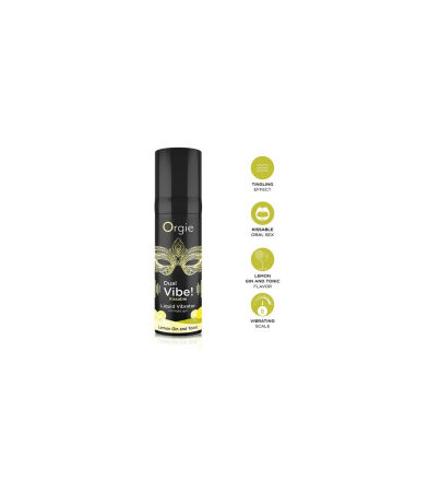 Produse<Sex toy - DUAL VIBE KISSABLE LIQUID VIBRATOR! LEMON GIN AND TONIC 15 ML