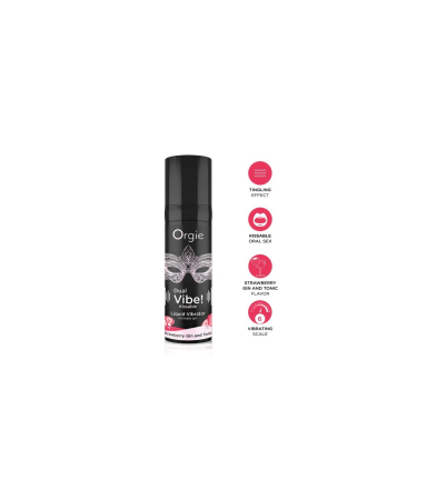Produse<Sex toy - DUAL VIBE KISSABLE LIQUID VIBRATOR! STRAWBERRY GIN AND TONIC 15 ML