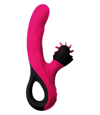 Produse<Sex toy - DYSIS FUCHSIA VIBRATOR WITH CLITORAL STIMULATOR