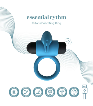 Produse<Sex toy - E9 BLUE RECHARGEABLE VIBRATING RING