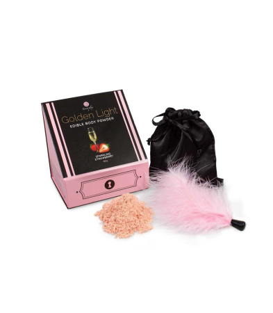 Produse<Lenjerie intima - Edible Powder Kit & Feather Duster - Sparkling Strawberry Exp. 04/2026