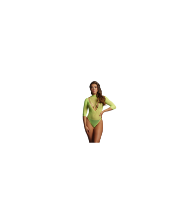 Produse <Sex toy<Body care<Lenjerie intima - GREEN 3/4 SLEEVE BODYSUIT ONE SIZE