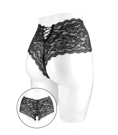 Produse<Sex toy - JULIA OPEN BLACK SHORTS ONE SIZE