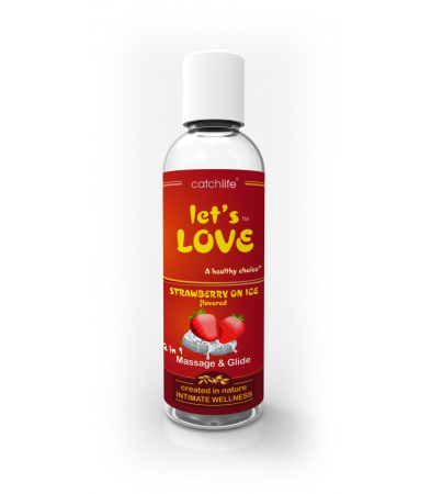 Produse<Lenjerie intima - LET'S LOVE MASSAGE GLIDE STRAWBERRY ICE CREAM 100ML