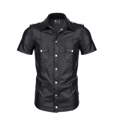 Produse <Body care - LUCA WETLOOK SHIRT WITH CLAMPS BLACK XL